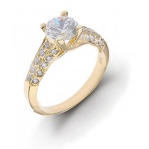 Diamond Engagement Side Accent Platinum Ring.