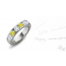 Premier Designer Colored Diamonds Collection - Colored Diamonds & White Diamonds Fancy Diamond Wedding & Anniversary Rings