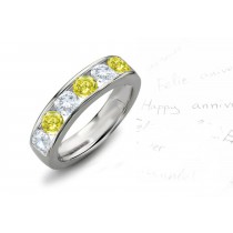 Premier Designer Colored Diamonds Collection - Colored Diamonds & White Diamonds Fancy Diamond Wedding & Anniversary Rings