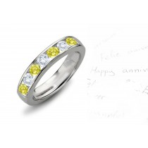 Premier Designer Colored Diamonds Collection - Colored Diamonds & White Diamonds Fancy Diamond Wedding & Anniversary Rings