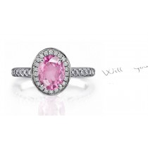 Vivacious: Pink Sapphire & Diamond Engagement Ring