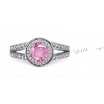 Glittering: Pink Sapphire Diamond Micro Pave Ring Click on the Link to Add to Cart Quanity Ring Size