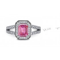 True Love Stories: Amazing Pink Sapphire & Diamond Ring Click on the Link For Ring Size Options