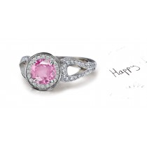 Glittering: Pink Sapphire Diamond Micro Pave Ring Click on the Link For More Product Information