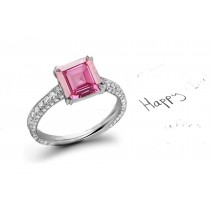 Vivacious: Pink Sapphire Diamond Micro Pave Ring Click on the Picture for More Photographs