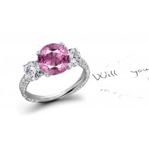 Amazing: Pink Sapphire Diamond Micro Pave Ring Click on the Picture for Product Sizes, Stone Weight