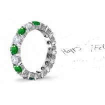Elaborately Decorated: Masterfully Hand Engraved Diamond Emerald Ring Design in 14k White Gold