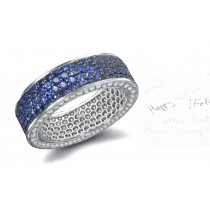 Strong Large Sparkling Diamond & Sapphire Ring Luster Subadamantine