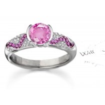 Glamour: Beautiful Pink Sapphire & Diamond Micro Pave Ring