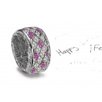 Impeccable: Women's Pink Rich Color Sapphires and Diamonds