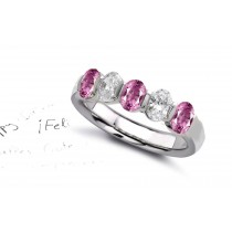 The Promise of Love: Women's Pink Beautiful Diamond & Sapphire Ring
