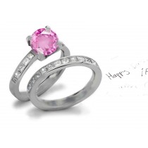Sapphire & Diamond Engagement & Wedding Ring