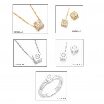 Platinum bezel set round diamond pendant with chain