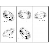 Platinum Channel Burnish Set Rings