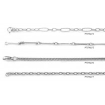 Platinum Wheat Chain, Platinum Rope Chain, Platinum Rolo and Square Chains Bracelets. View Chains Bracelets.