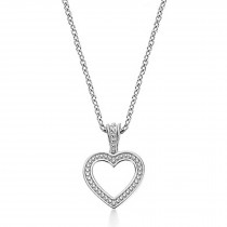 Platinum heart pendant with pendant platinum chain