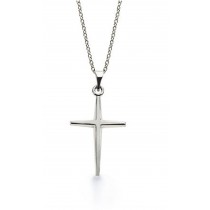 Platinum cross pendant with platinum chain