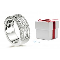 Platinum Band Channel Set Diamonds