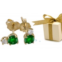 Emerald Earrings: Platinum & Gold Emerald Diamond Earrings Available in Platinum or Gold Settings.