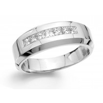 Platinum Channel Set Princess Cut Diamond Ring 1.00 carats