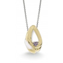 Platinum slide pendant with pendant platinum chain