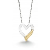 Platinum gold slide pendant with pendant platinum chain