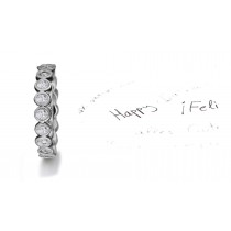 Simply Brilliant Sparkling Full Bezel Set Diamond Eternity Band in 1 cts and up in Platinum 950