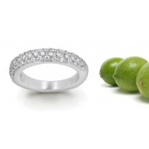 Micropave Diamond Anniversary & Platinum Band in Size 3 to8