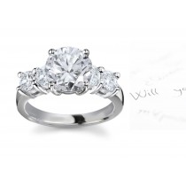 Five Stone Graduated Diamond Anniversary Engagement Ring