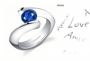 Premier Diamond Jewelry: Tension Set Blue Sapphire Diamond Rings