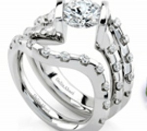 Tension Setting Diamond Wedding & Engagement Rings Set