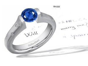 New Arrivals: Designer Diamond & Sapphire Tension Set Diamond Engagement Rings