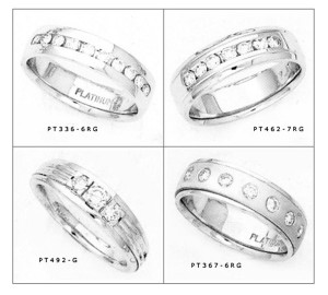 Platinum Channel Set Rings