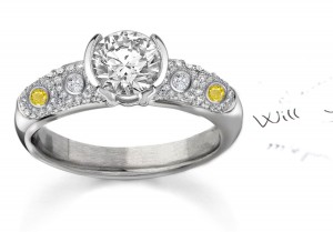 Paradise: Yellow Sapphire & Diamond Micro Pave Ring