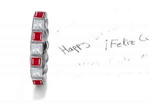 Impeccable: Sparkling Glittering Ruby Diamond Eternity Band