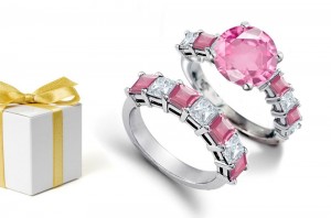 Enchanting & Charming: Taurus Born Find This 14K Yellow Gold Round Diamonds & Sapphires Zodiacal Gems Bridal