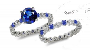 Romance: Sapphire Diamond Wedding & Engagement Rings 