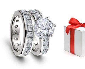 Premier Designer Diamond Engagement & Wedding Rings Set