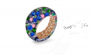 Enjoy the Magic of  White Diamonds and Colored Stone Eternity Rings and Bands