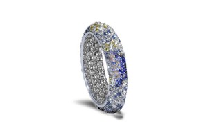 Representing Eternal Love Sparkling White Diamonds & Colored Stone Eternity Rings