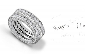 Versatile: Eternity Ring with Diamonds in Center & Shank Sides