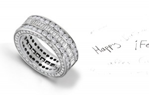 Versatile: Eternity Ring with Diamonds in Center & Shank Sides