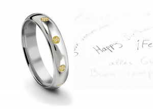 Yellow Sapphire Burnish Eternity Ring