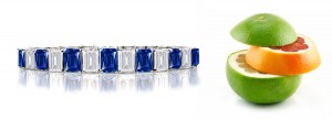 New Blue Sapphire & Diamond Bracelet and Necklace