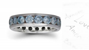 Designer Blue Diamond Wedding Bands