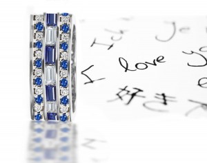 Stacked Sapphire Diamond Eternity Band