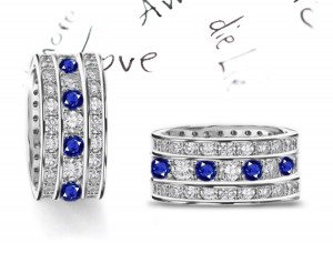New Stacked Sapphire & Diamond Eternity Bands