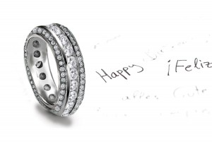 Unique Unrepeatable: Designer Dazzling Diamond Eternity Wedding Band in Noblest Metals  