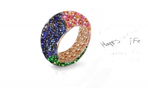 Celebrate Weddings or Anniversaries With Custom Manufactured Diamonds & Colored Precious Stones Eternity Rings & Bands