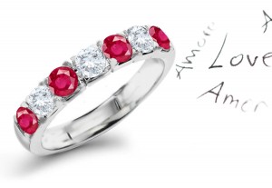 Fire Engine Red: Lovely Ruby & Diamond Wedding Anniversary Eternity Ring